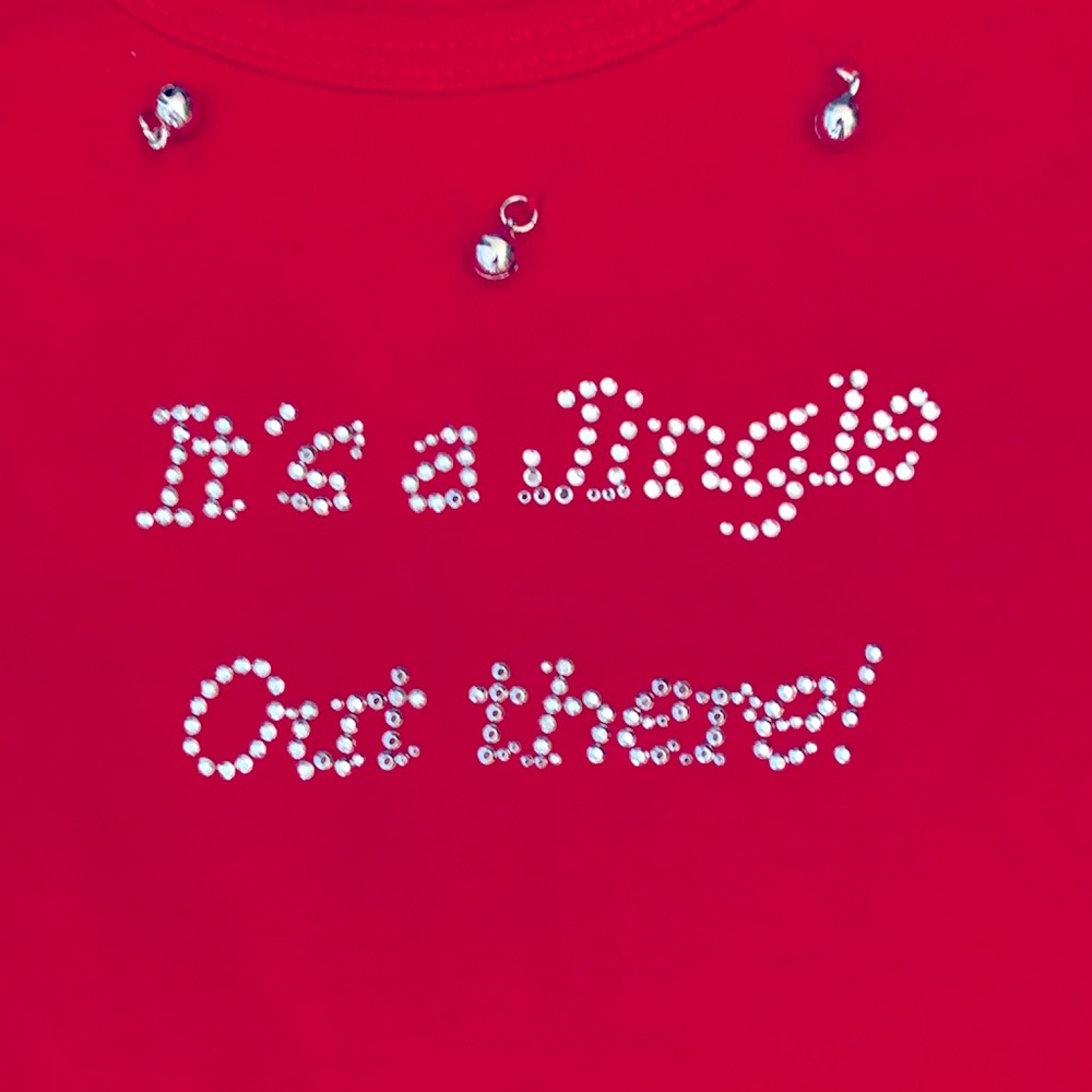“It’s a Jingle out there!” Cotton Tees Holiday Festive Christmas Embellish Bling